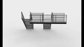 fire escape staircase 360 animation