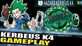 HAZARD KERBEUS K4 VS KERBEUS K4 - QR CODE Beyblade Burst App Gameplay + ZANKYE COLLAB