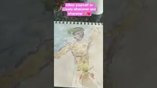 Allow yourself to create whenever and wherever #arttherapy #art #watercolors #create #artheals