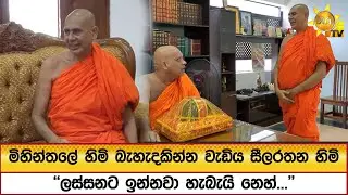මිහින්තලේ හිමි බැහැදකින්න වැඩිය සීලරතන හිමි - ''ලස්සනට ඉන්නවා හැබැයි නෙහ්...