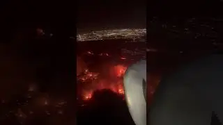 Shocking moment plane landing into LAX airport had a full view of the raging Palisades Fire