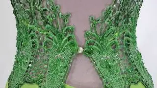 Green or Pink Lace Long Dress | Cocktail Wear and Special Occasion Dresses