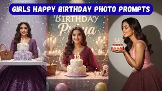 Girls Happy Birthday Photo Editing Prompts | Google Gemini Viral Photo Editing - Nano Banana Ai