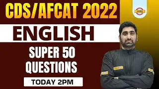 CDS 2 2022 English Classes | AFCAT 2 2022 English Question | English by Nitin Sir