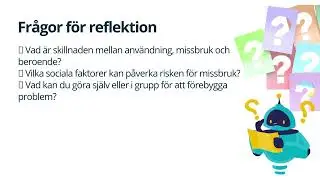 Lektion 25 &ndash; Missbruk och beroende