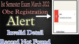 Du Obe Registration 2022| invalid Detail Record Not Found| #du #ncweb #sol #dusol  #solupdate