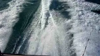 24' Searay SRV240 Fly Bridge 30 knots Filmed Mar. 11, 2009