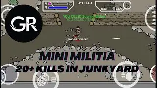 20+ kills challenge in a single junkyard match.... first Mini militia video...👍, share and subscribe