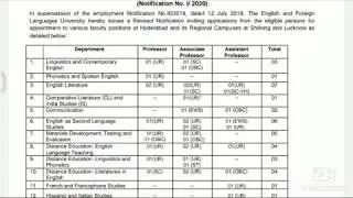 EFLU job notification