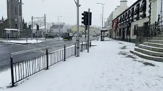 WALKING THROUGH SNOW in BANBRIDGE TOWN in NORTHERN IRELAND❄️4K (60fps)