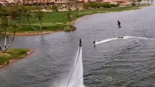 Flyboard Air World First   Flying Frenchman Cross English#Zapata Flyboard
