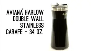 Aviana&trade; Harlow Double Wall Stainless Carafe &ndash; 34 Oz (#100250) | Gemline | Promotional Products