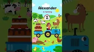 Farm Birthday Invitation, Blue tractor video invitation, Farm video Invitation