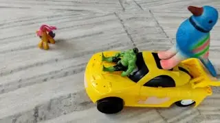 The hulk baby horse and parrot are traveling in car #kidsstory 