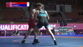 1/4 GR - 77 kg: A. ILIC (SRB) v. D. NAKAEV (GER)