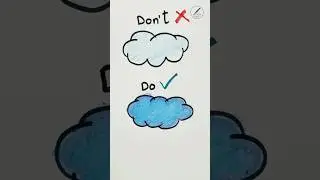 How to colour clouds for kids #howtodraw #howtocolor #clouds #hacks #tutorial #crayon #art #drawing