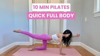 10MIN Full Body Pilates, No Equipment, Quick Full Body Toned