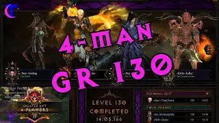 Diablo III Season 14 - 4man Greater Rift 130
