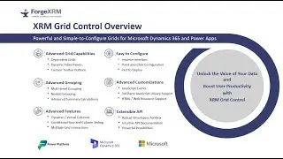 ForgeXRM: Grid Control for Microsoft Dynamics 365 and Power Apps