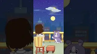 🤦🏻&zwj;♀️The moon was blown away by the typhoon#animation