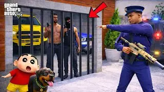 😱 Franklin Arresting Millionaire Criminals in GTA 5💰| SHINCHAN & CHOP | GTA 5 Telugu