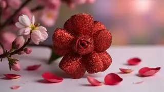 Sparkling Handmade Glitter Flowers   Beautiful and Easy to Make!