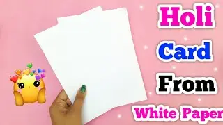 😍 Last Minute 😍 Holi Greeting Card (2023) &bull; Handmade Holi Card Idea &bull; How to make holi greeting card