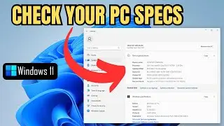 How To Check PC/LAPTOP Specs On Windows 11 / 10 / 8 / 7| [2024]