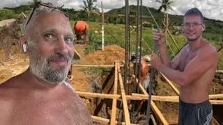 Начинаем строить дом | Заливаем подколонник |  Жизнь в деревне 
