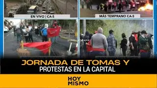 Jornada de tomas y protestas en la capital