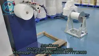 Paper Rope Rewinding Machine Rope Coil Winding Machine for Paper Bag Maker,Rebobinador de cuerda