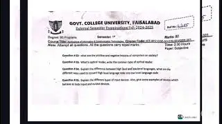 #gcuf past paper bs Islamic #exam #past 