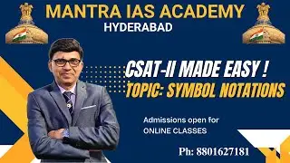 CSAT Reasoning | Symbol Notations | Important topics for Upsc prelims | CSAT 2 | CLAT | LAWCET | IAS