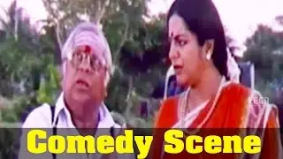 Navvandi Lavvandi Telugu Movie Comedy Scene : M.S. Viswanathan, Srividya, Kamal Hassan,
