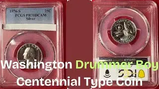 1776-1976 Washington Silver Centennial Quarter ~ Type Coin Slab Stacking!