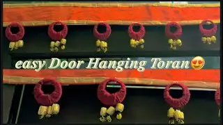 EASY DOOR HANGING😍 toran with wool, diy woolen toran , waste material craft , bangle reuse