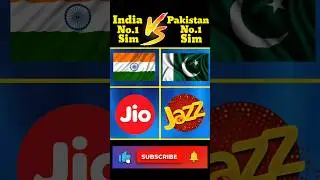India Number 1 Sim Vs Pakistan number 1 Sim | Compare Video | #indiarangking #shorts