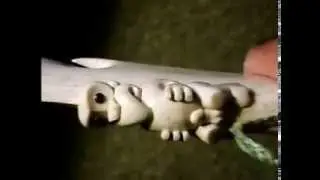 Maori whale bone wahaika weapon