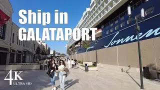 [4K UHD 🐇] İstanbul y&uuml;r&uuml;y&uuml;ş turu: Galataport'ta yolcu gemisi