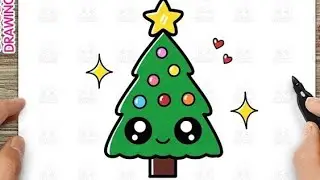 Beautiful Christmas Tree Drawing, Painting & Coloring For Kids and Toddlers