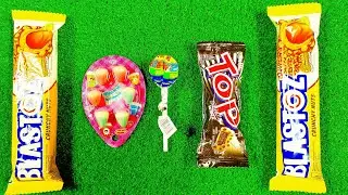 some lot's of candy and sweets  lollipops unpacking  Blastoz crunchy nuts,  ASMR satisfying video