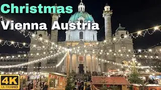Vienna, Austria Christmas Market 2022 ( Karlsplatz Walking Tour )