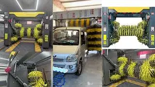 Fully automatic brush car wash machine - 4 minutes per car, 24/7 profit!