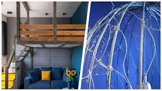 75 Industrial Blue Living Room Design Ideas You'll Love 🔴
