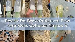Review Dr. Brown's Natural Flow Anti-Colic Options+ Narrow Baby Bottle, Goat and Squirrel, 8 oz/250