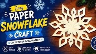 ❄️ Easy Paper Snowflake Craft | Beautiful DIY Winter Decoration | Snowflake Making Tutorial
