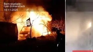 Barn skadade i rysk dr&ouml;narattack