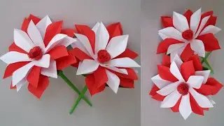 Beautiful Paper Flower Making | Paper Crafts For School | Home Decor | Paper Craft | DIY |VS Crafts