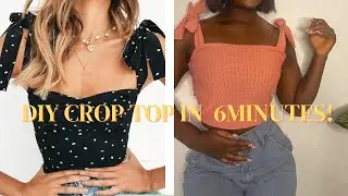 EASY DIY CROP TOP| NO ZIP | NO SEWING PATTERN| IN JUST 6 MINUTES!