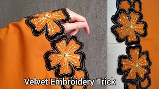 Velvet embroidery Dress design _ stylish sleeves And daman design _ Unique Fancy Dress _Sewing Hacks